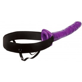 Мужской полый фиолетовый страпон 10" Purple Passion Hollow Strap-On - 24 см.